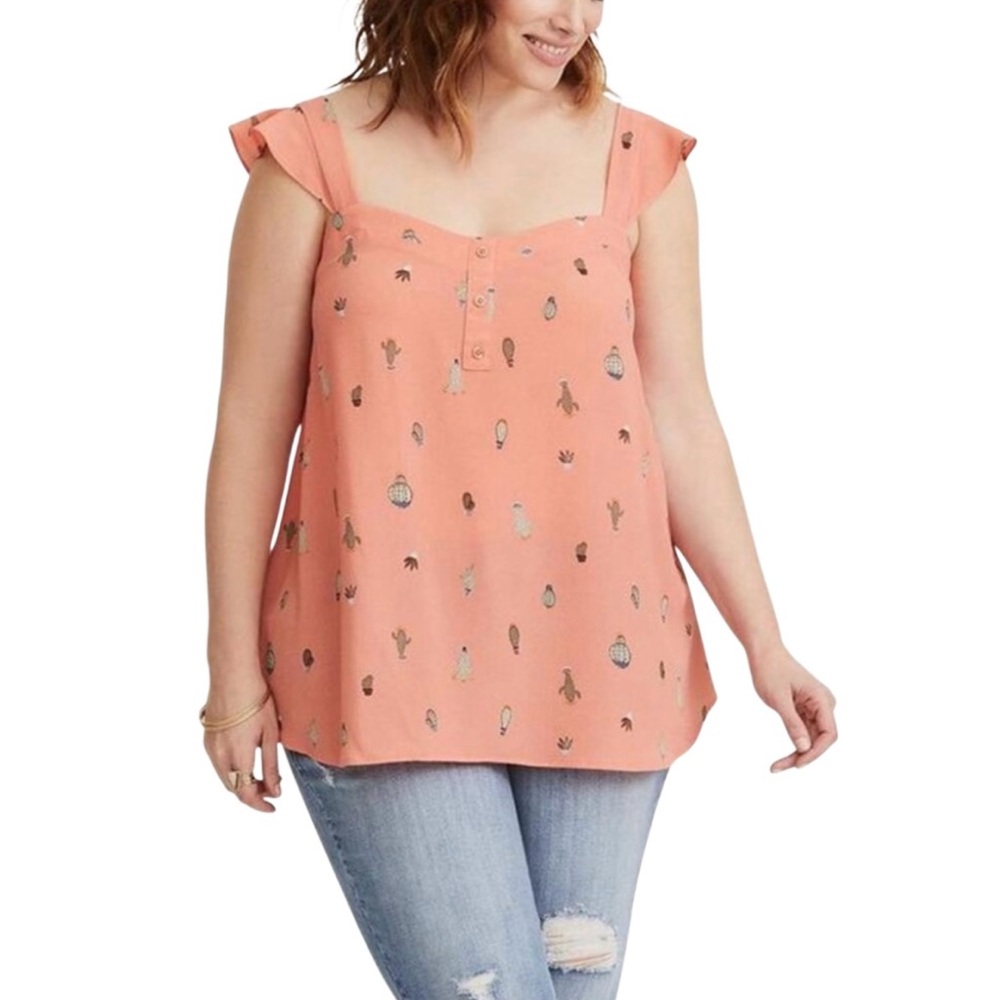 Boho Cactus Tank Blouse